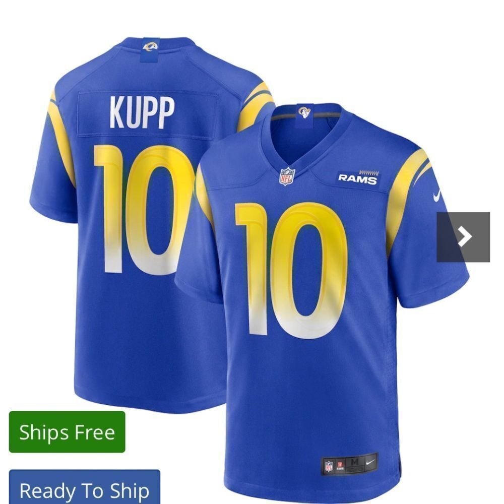NFL Men's Los Angeles Rams Cooper Kupp Nike Royal Game Jersey L Blue “10”